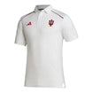 Indiana Hoosiers Adidas Sideline White Polo - Front View