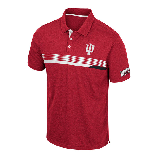 Indiana Hoosiers No Problemo Crimson Polo - Front View