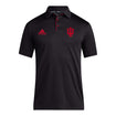 Indiana Hoosiers Adidas Coaches Black Polo - Front View