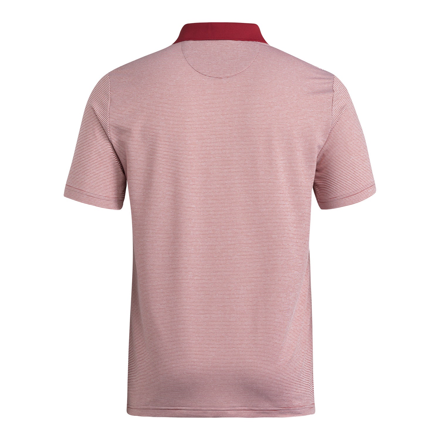 Indiana Hoosiers Adidas Striped Red and White Polo - back View