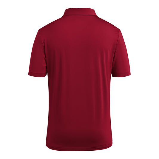 Indiana Hoosiers Adidas Crimson Logo Coaches Polo - Back View