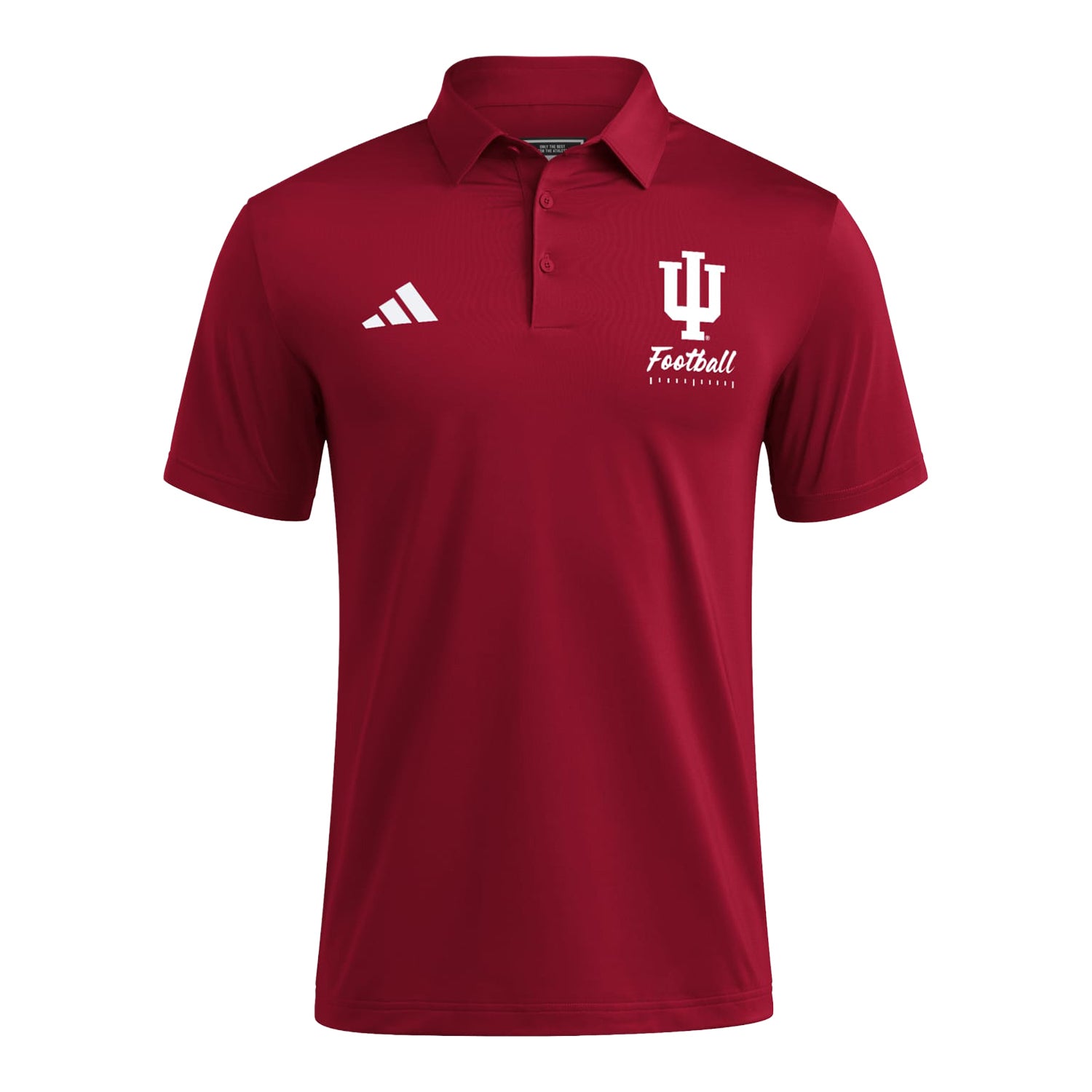 Indiana Hoosiers ULT 360 Solid Football Polo - Front View