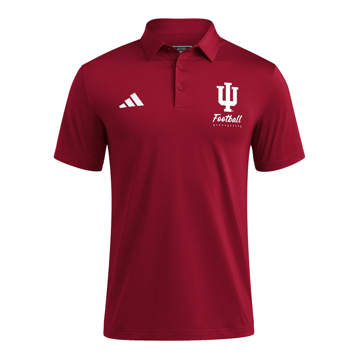 Indiana Hoosiers ULT 360 Solid Football Polo - Front View