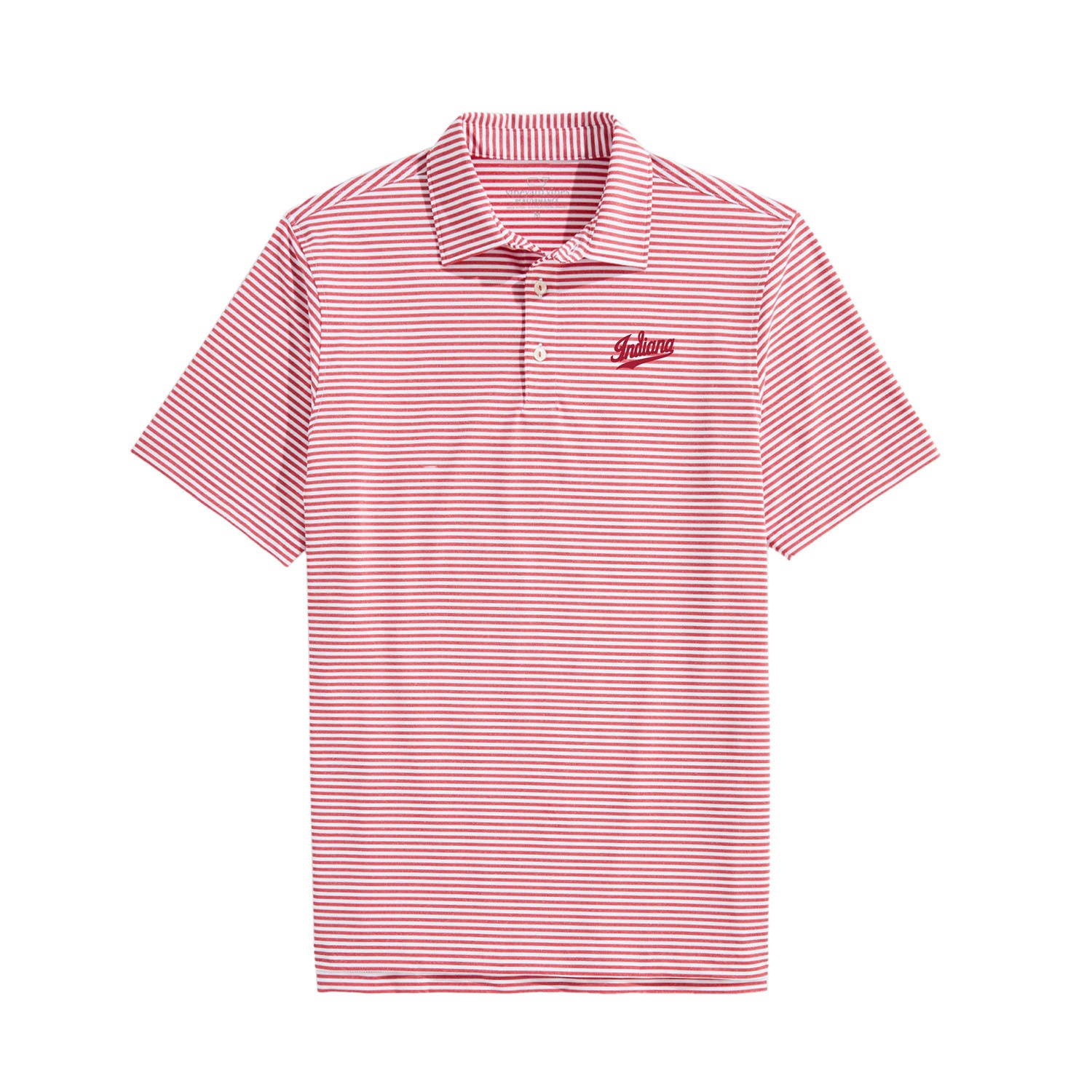 Indiana Hoosiers Vineyard Vines Winstead Stripe Sankaty Red Polo