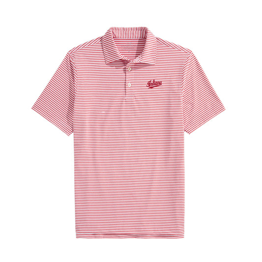 Indiana Hoosiers Vineyard Vines Winstead Stripe Sankaty Red Polo