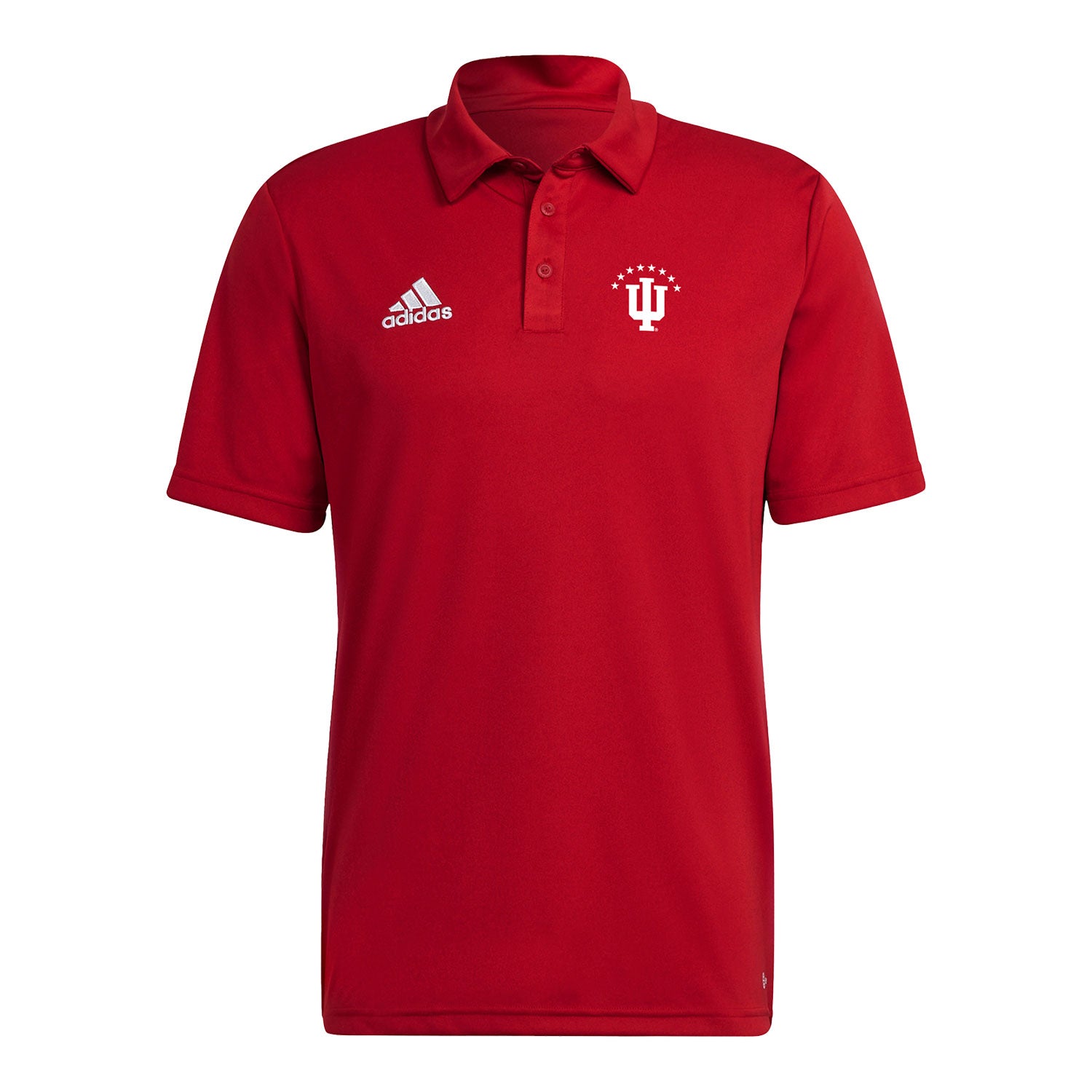 Indiana Hoosiers Adidas 8-Star Soccer Crimson Polo - Front View