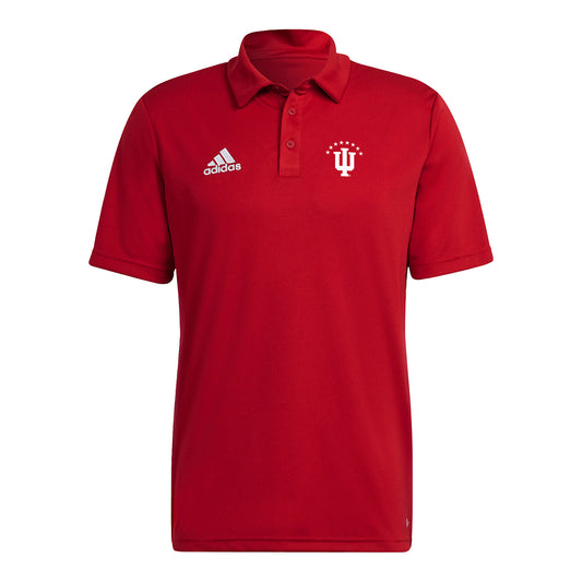 Indiana Hoosiers Adidas 8-Star Soccer Crimson Polo - Front View