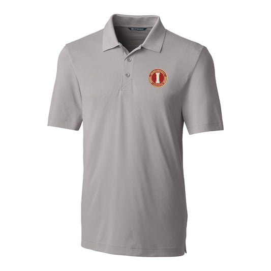 Indiana Hoosiers Cutter & Buck Forge Eco Stretch Recycled Grey Polo - Front View