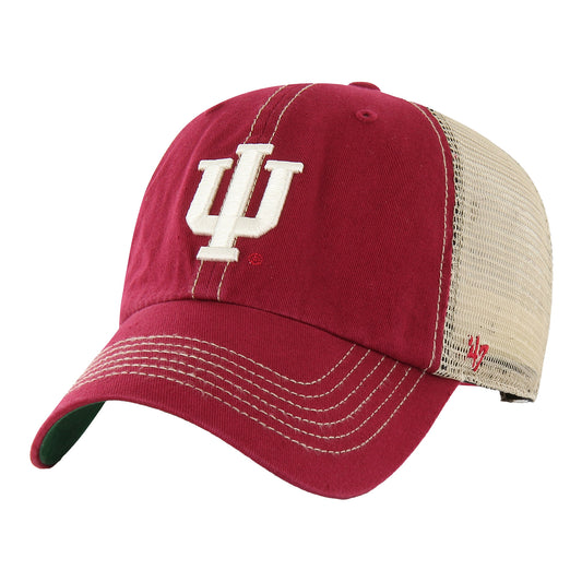 Indiana Hoosiers Trawler Mesh Crimson Adjustable Hat - Front View