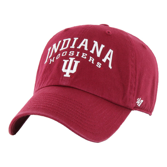 Indiana Hoosiers Ryker Wordmark Crimson Adjustable Hat - Front Left View
