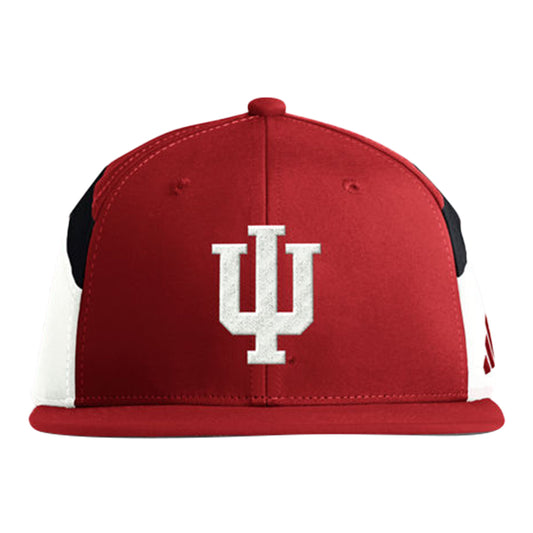 Indiana Hoosiers Adidas Player Pack Crimson Adjustable Hat - Front View