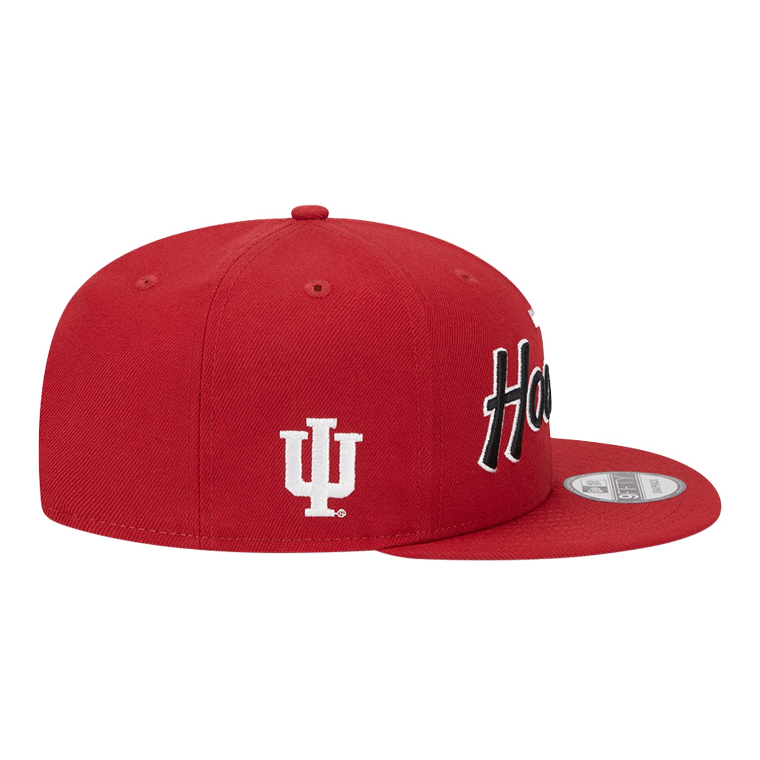 Indiana Hoosiers Retro Script Snap Crimson Adjustable Hat - Right View