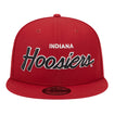 Indiana Hoosiers Retro Script Snap Crimson Adjustable Hat - Front View