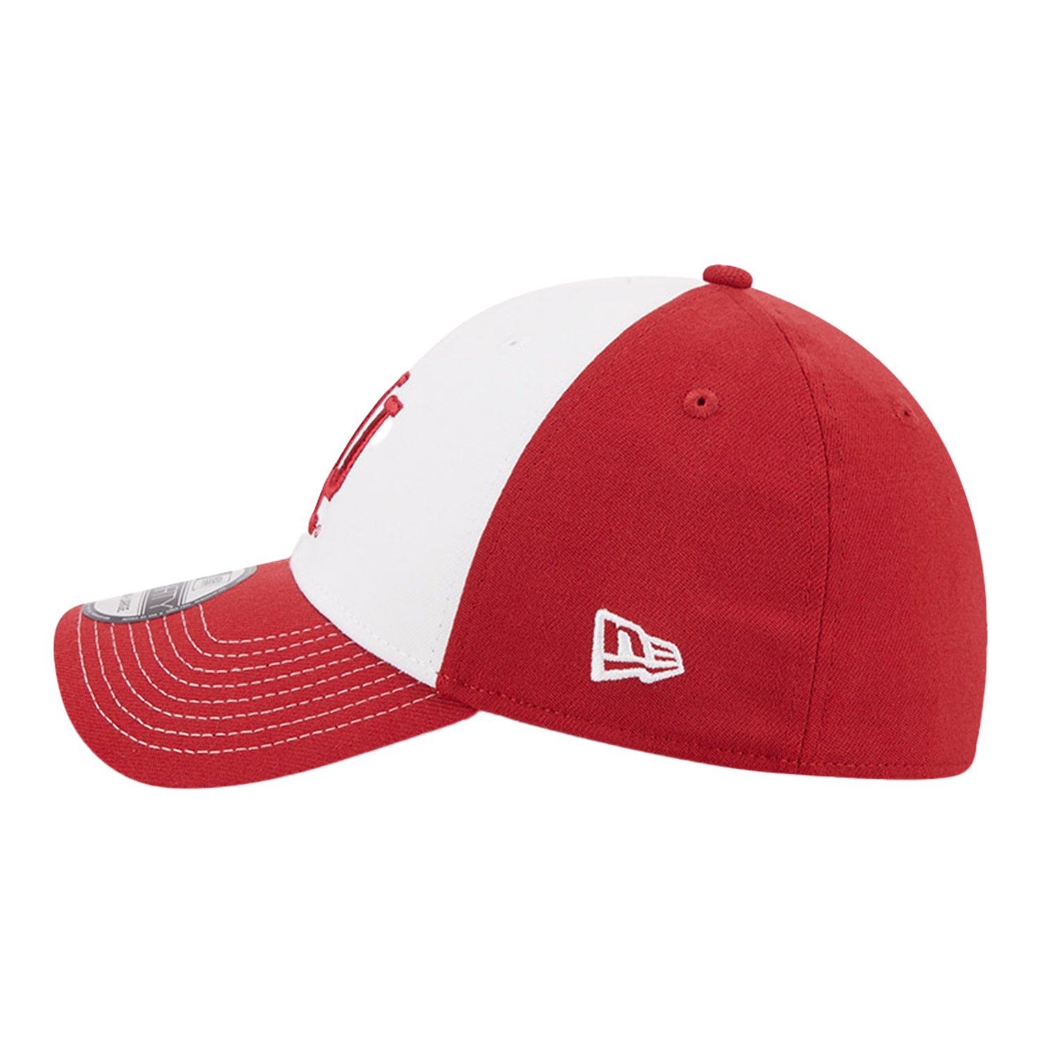 Indiana Hoosiers Two Tone Primary Logo White Flex Hat - Left