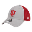 Indiana Hoosiers Pipe Two Tone Grey and Crimson Flex Hat - Front Left View