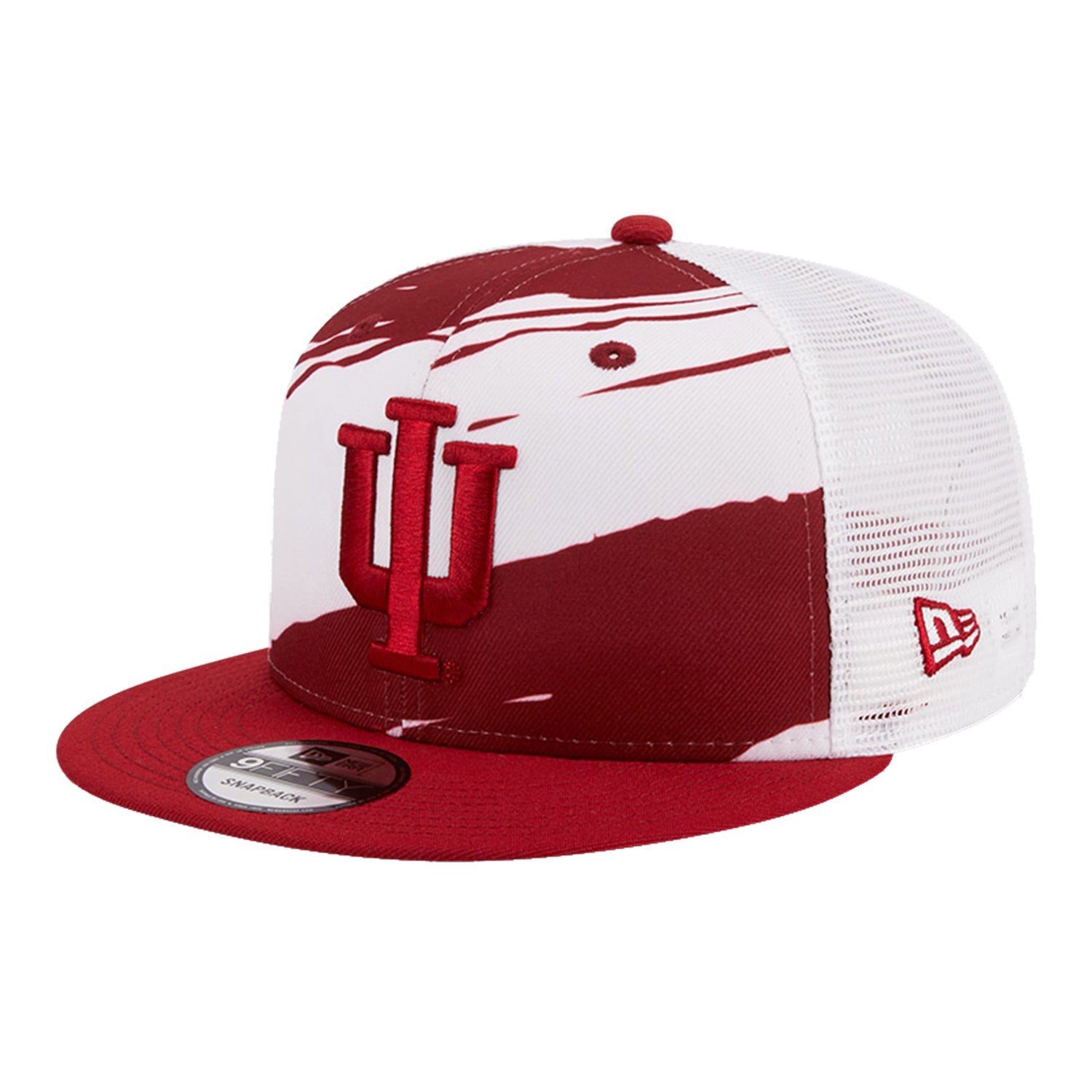 Indiana Hoosiers Tear Mech Snap Crimson Adjustable Hat - Front Left View
