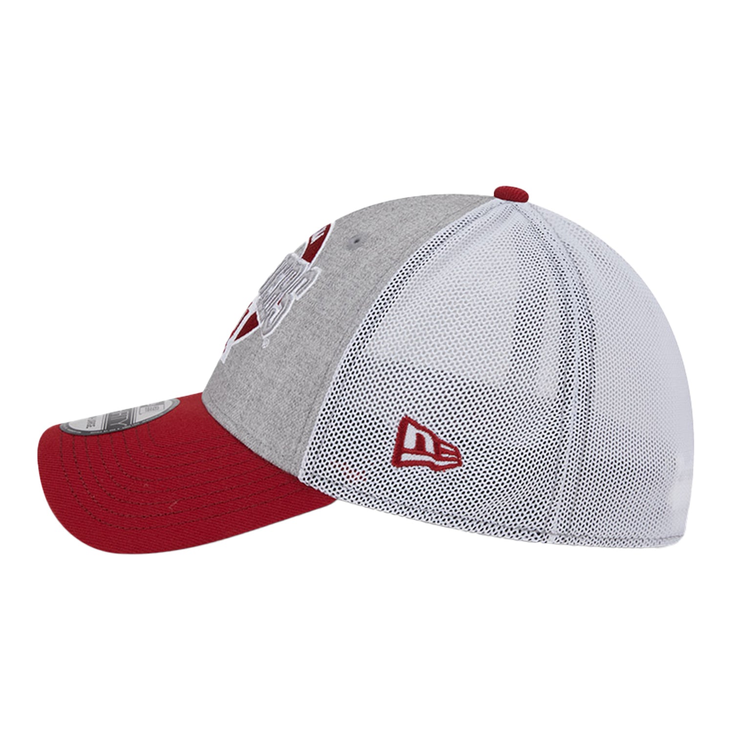 Indiana Hoosiers Round Logo Heather Grey Flex Hat - Left View