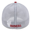 Indiana Hoosiers Round Logo Heather Grey Flex Hat - Back View