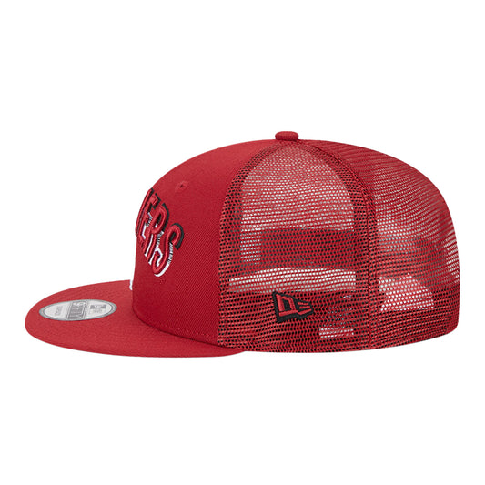 Indiana Hoosiers Gradient Wordmark Mesh Snap Crimson Adjustable Hat - Right View