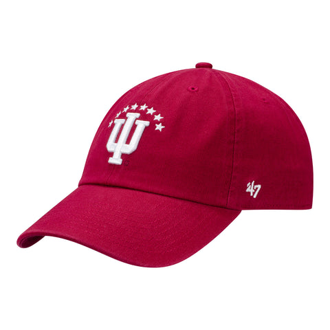 Indiana Hoosiers Men's Soccer Star Crimson Adjustable Hat - Front Left View
