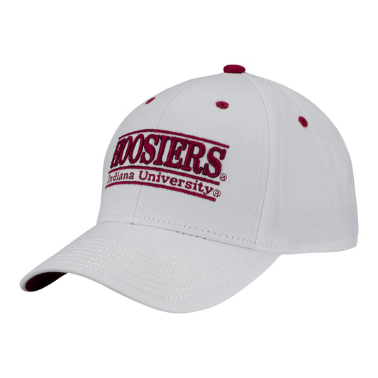 Indiana Hoosiers Original Bar White Adjustable Hat - Front View Left