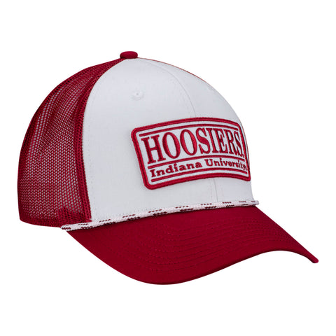 Indiana Hoosiers Rope Trucker White Adjustable Hat - Front Right View