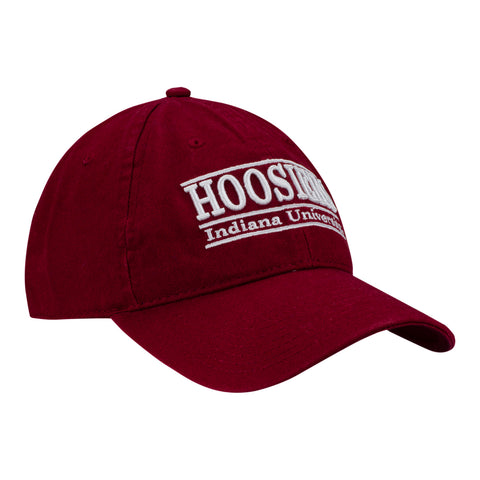 Indiana Hoosiers Team Color Bar Crimson Adjustable Hat - Front Right View