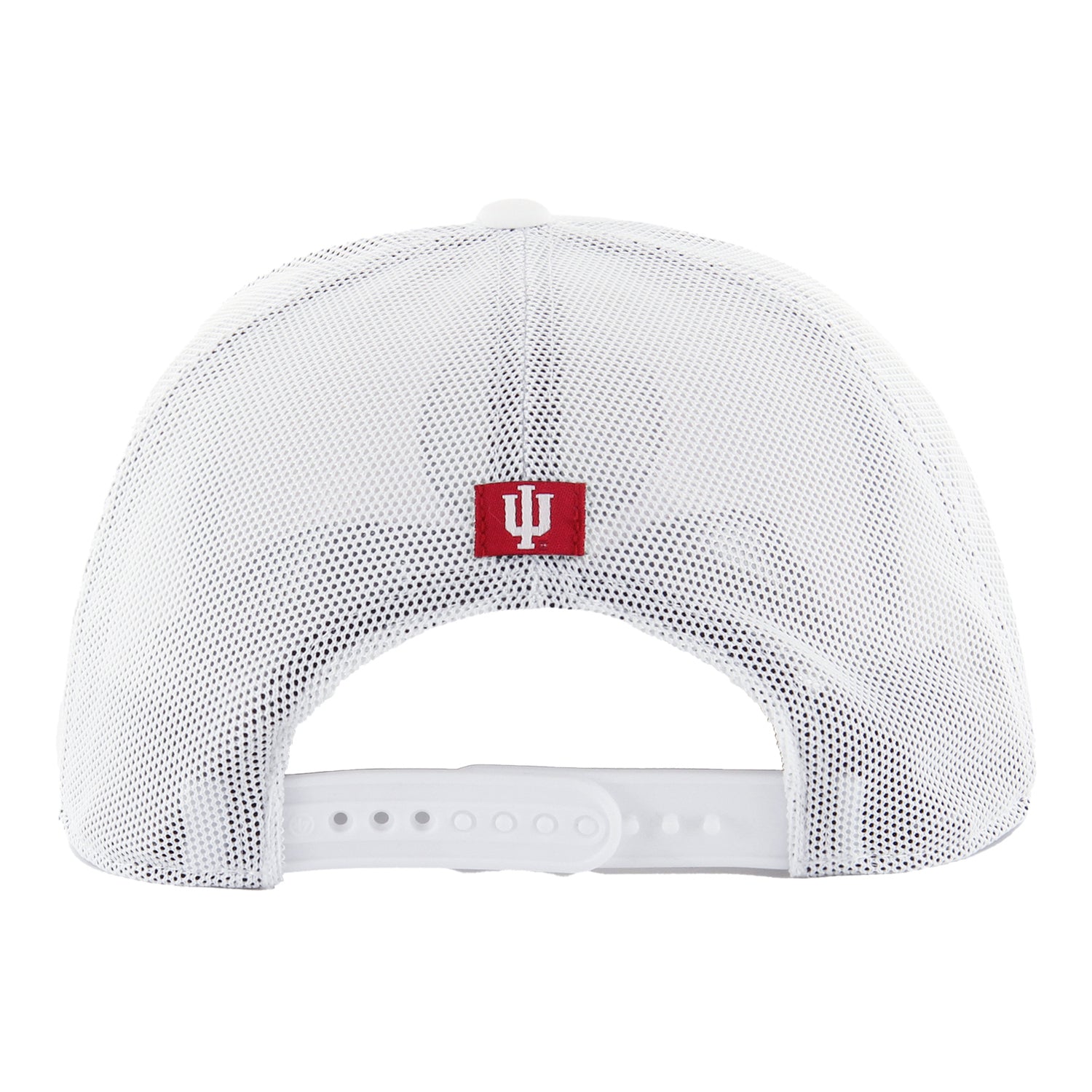 Indiana Hoosiers Fairway Trucker White Hat - Back View