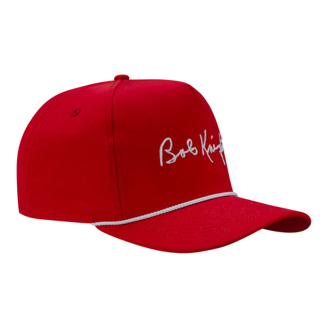 Indiana Hoosiers Bob Knight Signature Crimson Adjustable Hat - Front Right View