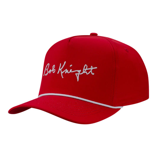 Indiana Hoosiers Bob Knight Signature Crimson Adjustable Hat - Front Left View