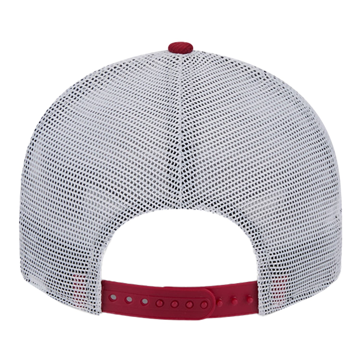 Indiana Hoosiers Round Throwback Mesh Crimson Adjustable Hat - Back View