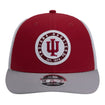 Indiana Hoosiers Round Throwback Mesh Crimson Adjustable Hat - Front View
