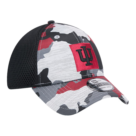 Indiana Hoosiers Camo Primary Flex Hat - Front Right View