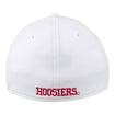 Indiana Hoosiers Primary Active White Flex Hat - Back View