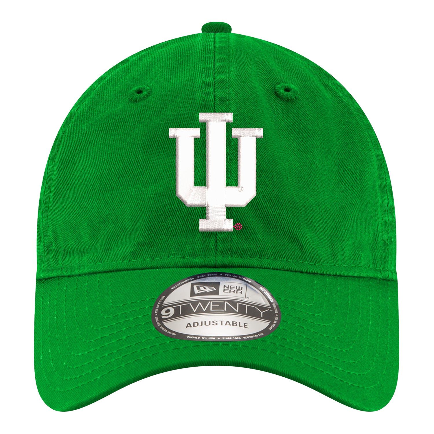 Indiana Hoosiers St. Patrick's Day Green Adjustable Hat - Front View