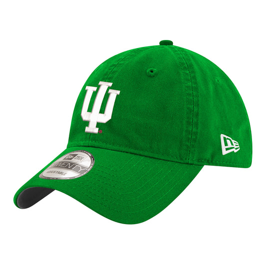 Indiana Hoosiers St. Patrick's Day Green Adjustable Hat - Angled Left View