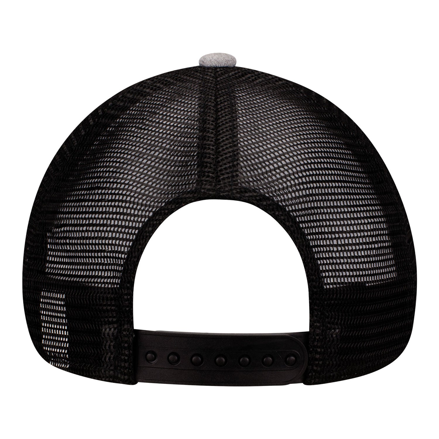 Indiana Hoosiers Patch Heather Grey Snapback Trucker Hat - Back View