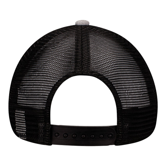 Indiana Hoosiers Patch Heather Grey Snapback Trucker Hat - Back View