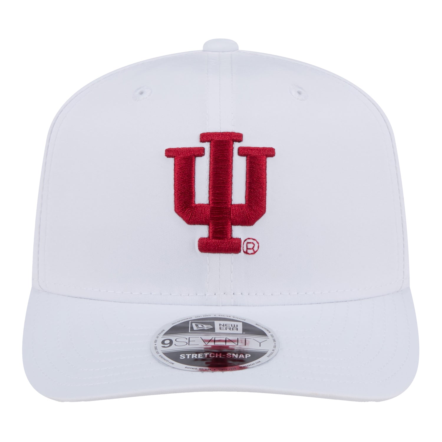 Indiana Hoosiers Preform White Snapback Hat - Front View