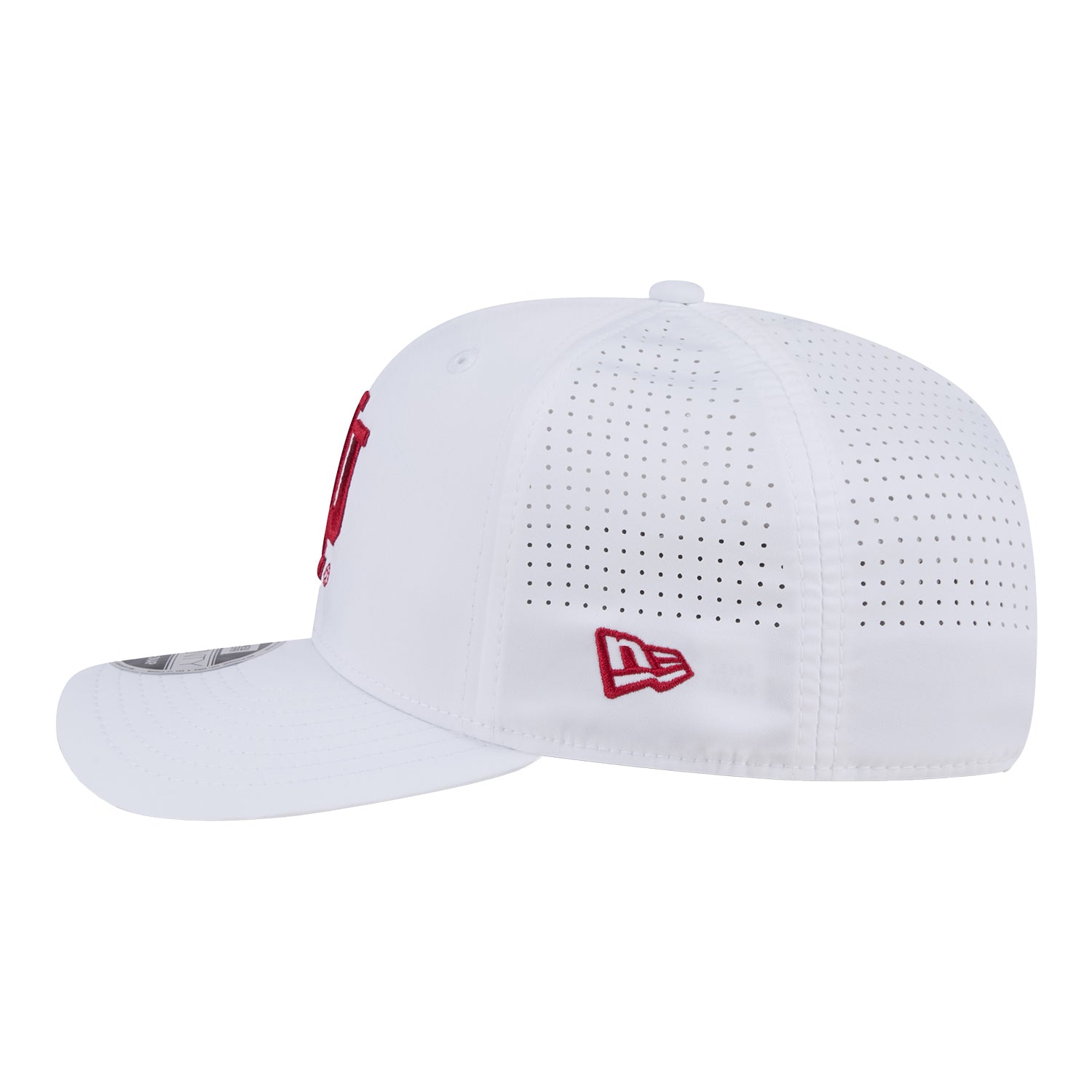 Indiana Hoosiers Preform White Snapback Hat - Left View