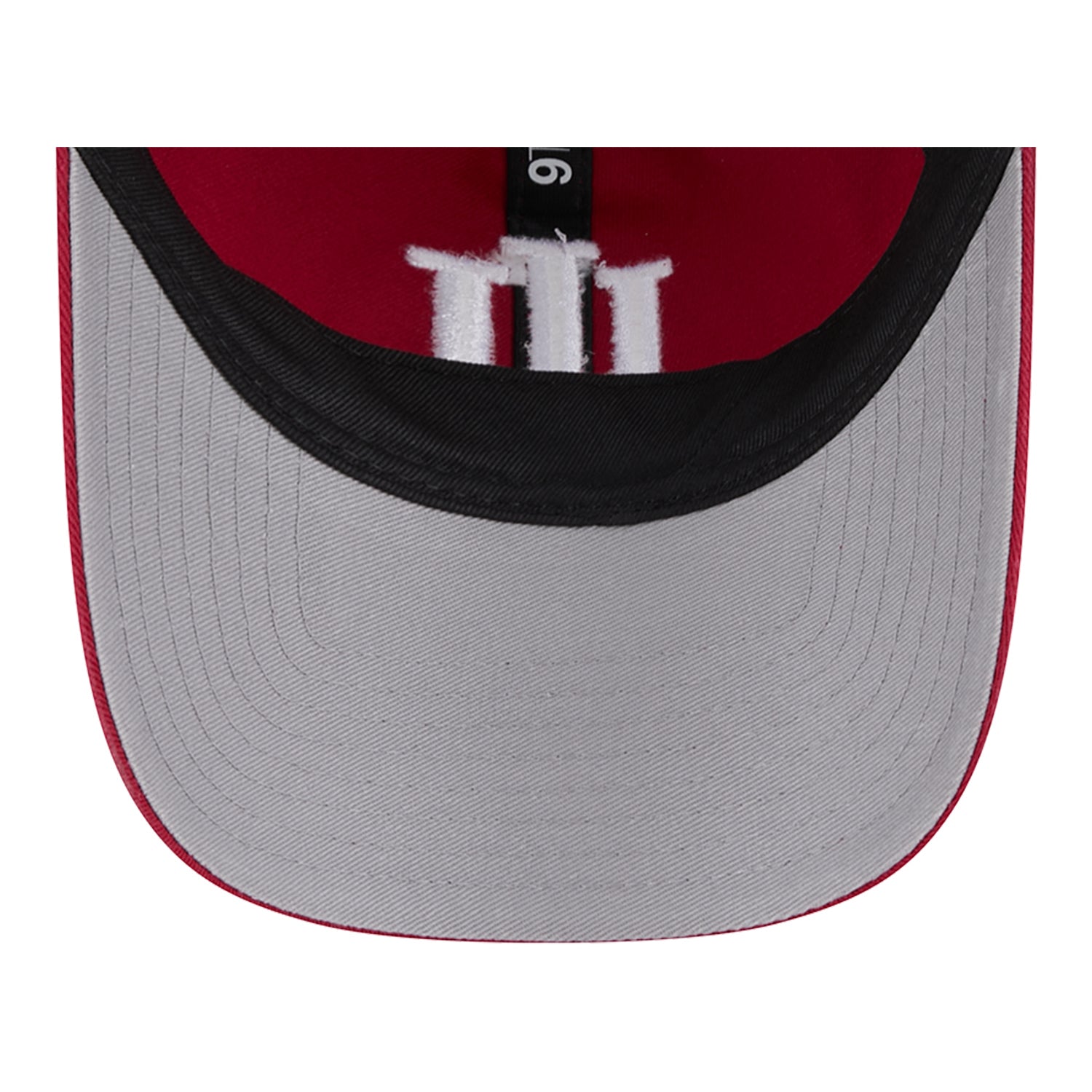 Indiana Hoosiers Team Slick Crimson and White Adjustable Hat - Brim View