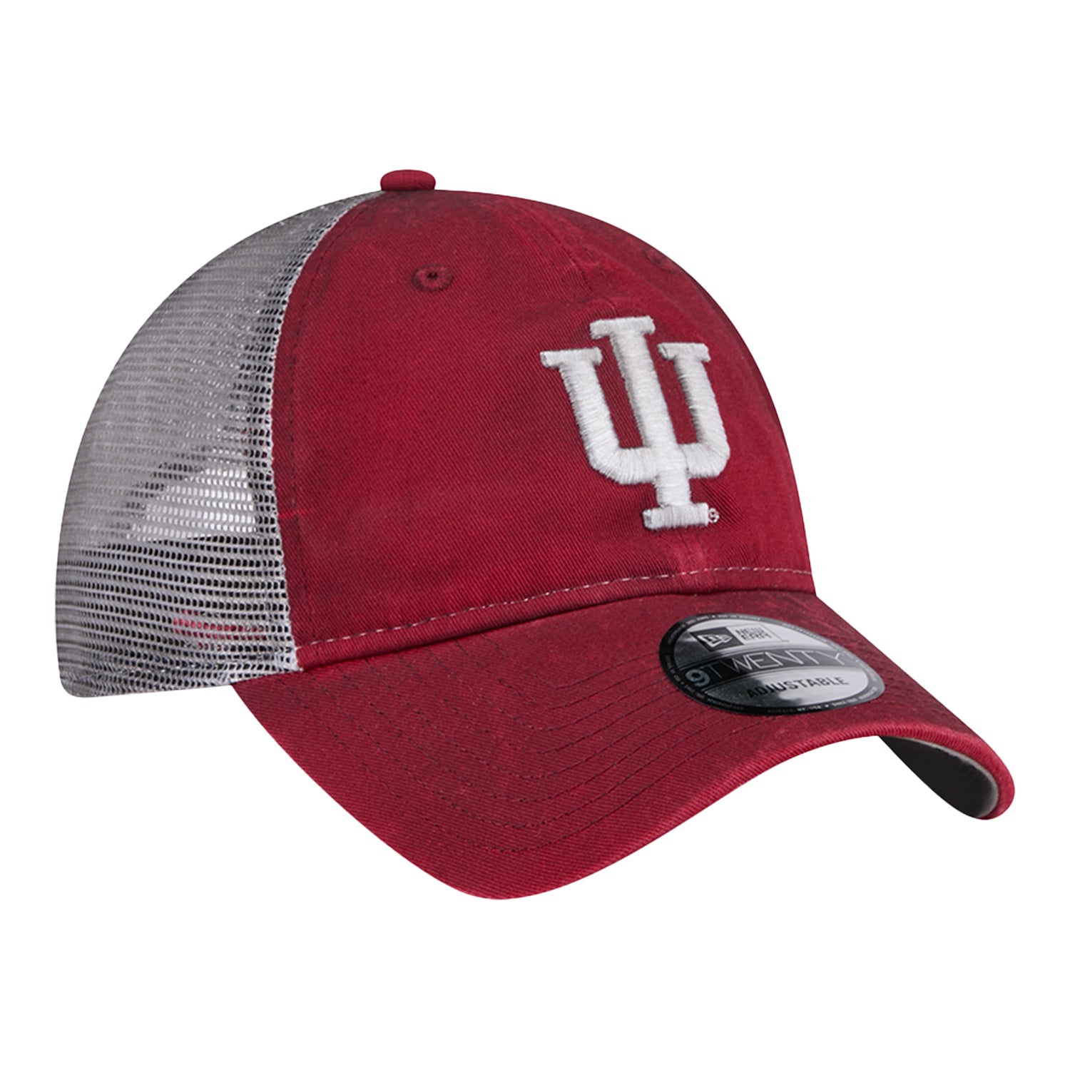 Indiana Hoosiers Team Slick Crimson and White Adjustable Hat - Front Right View