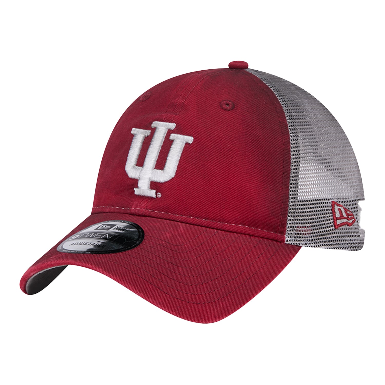 Indiana Hoosiers Team Slick Crimson and White Adjustable Hat - Front Left View