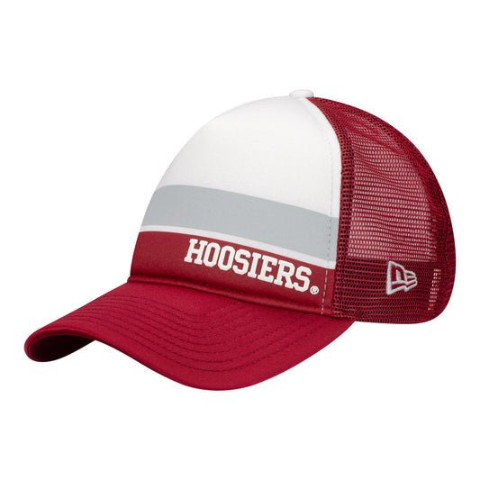 Indiana Hoosiers Color Block Crimson Structured Adjustable Hat - Front Right