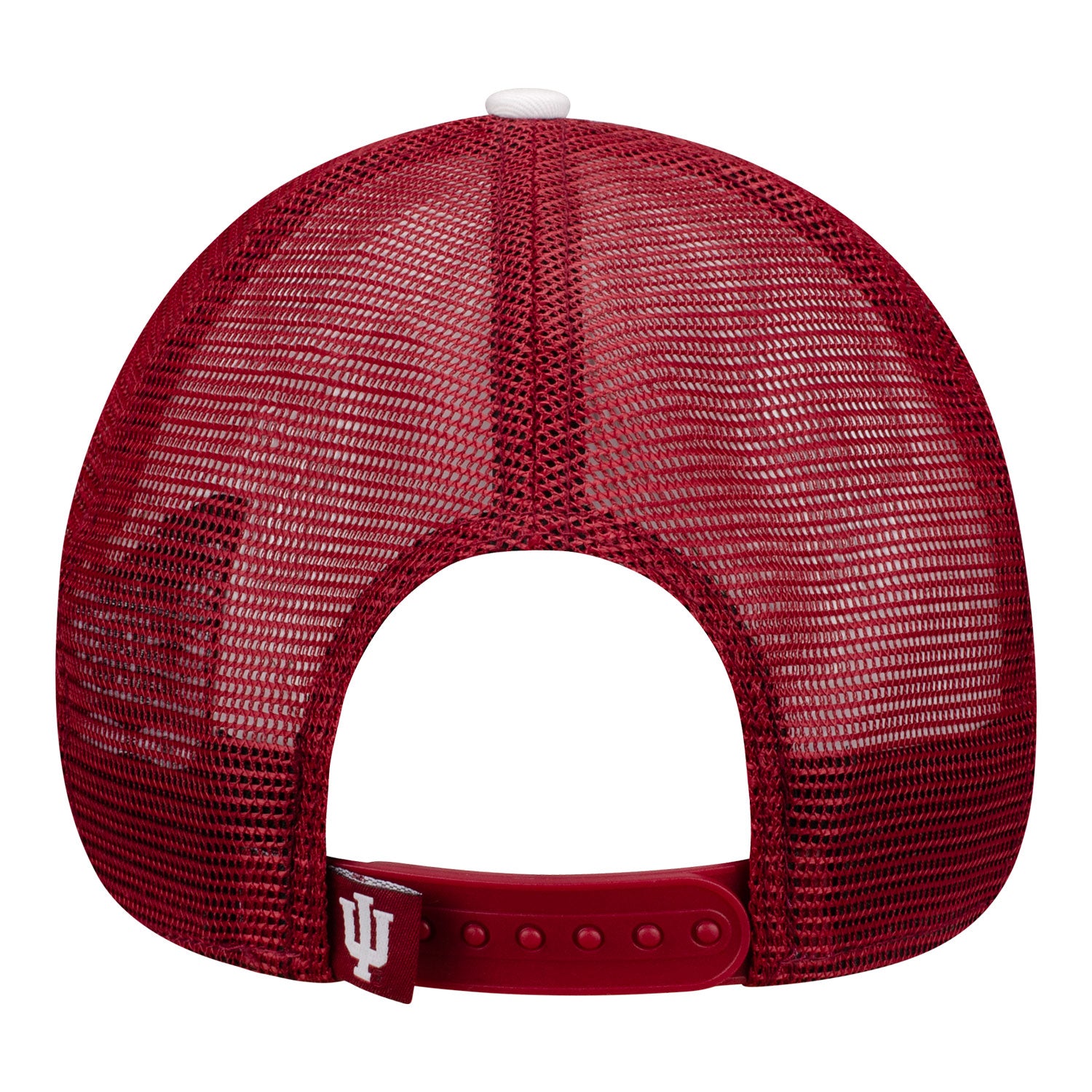 Indiana Hoosiers Color Block Crimson Structured Adjustable Hat - Back View
