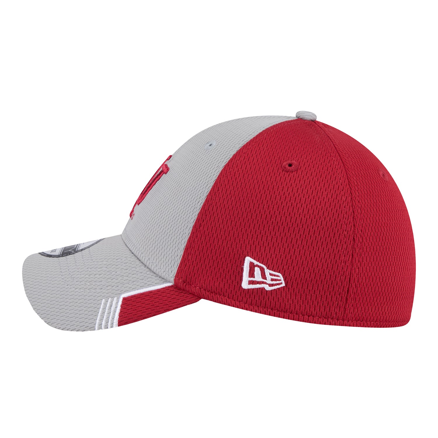 Indiana Hoosiers Visor Trim Grey and Crimson Flex Hat - Left View