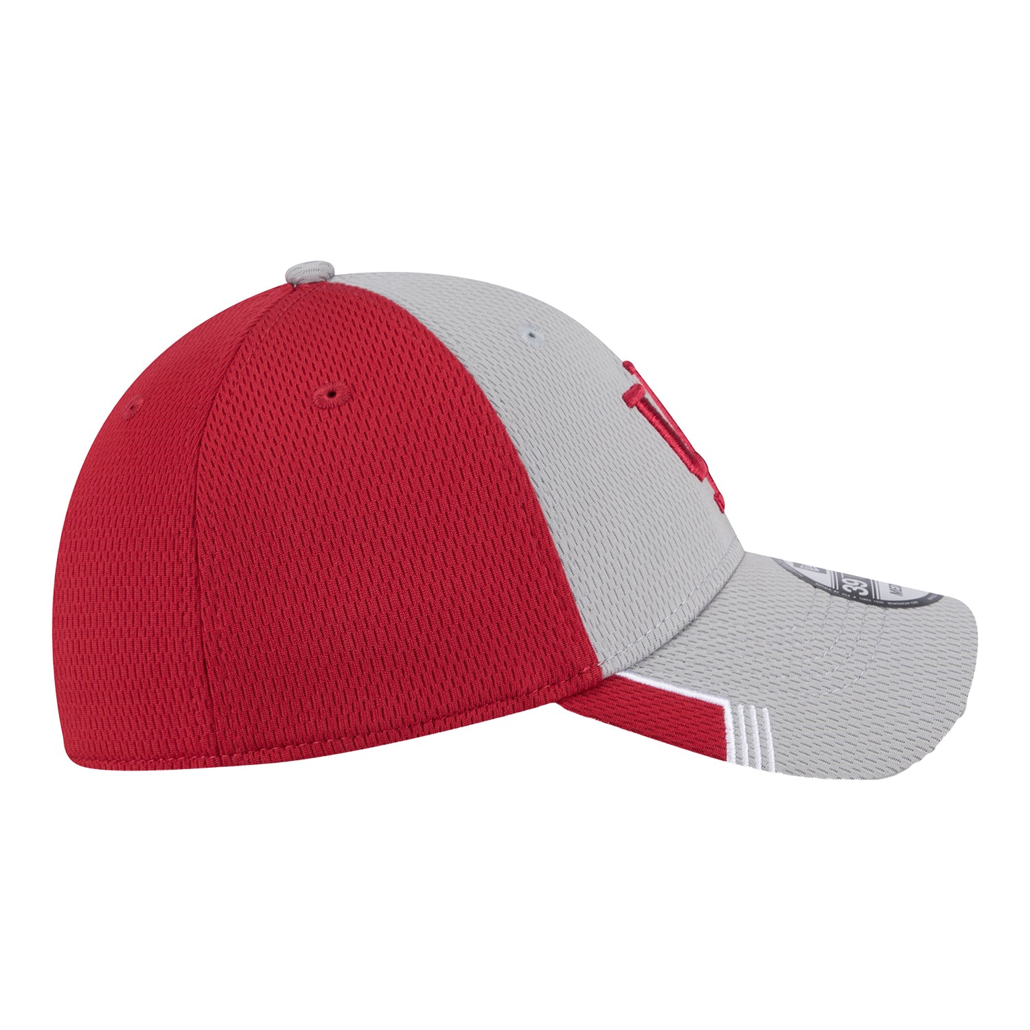 Indiana Hoosiers Visor Trim Grey and Crimson Flex Hat - Right View