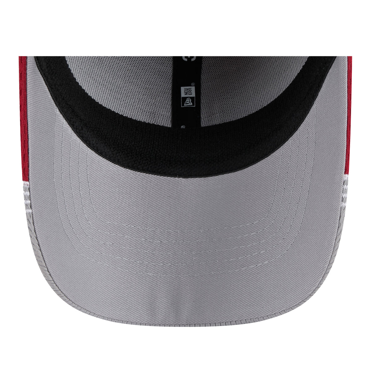 Indiana Hoosiers Visor Trim Grey and Crimson Flex Hat - Brim View