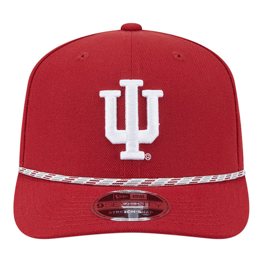 Indiana Hoosiers New Era 970 Red Logo Rope Hat - Front View