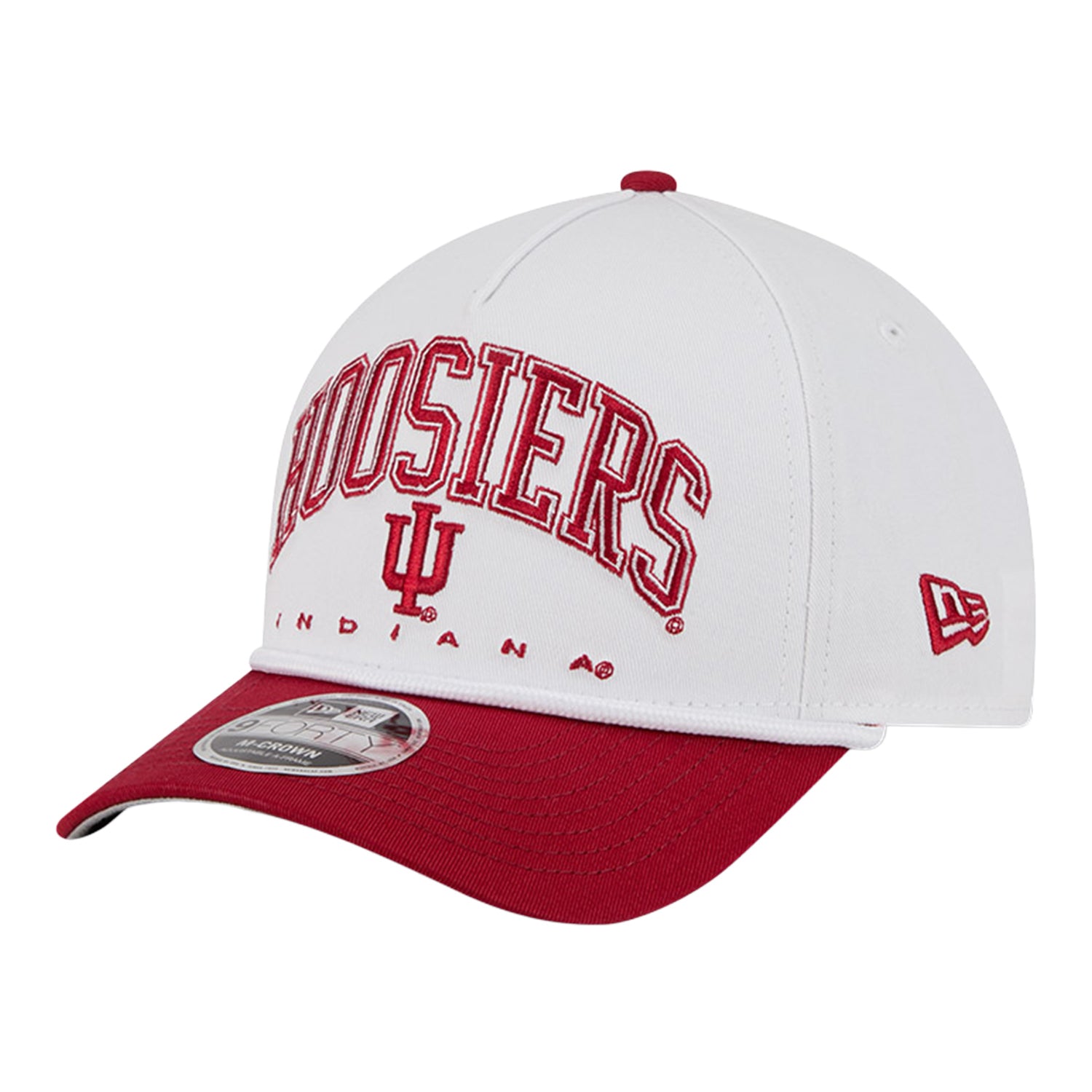 Indiana Hoosiers New Era 940 Adjustable Two-Tone Hat - Front Left View